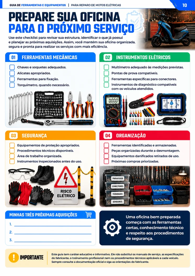 Checklist para Oficina de Motos Elétricas
