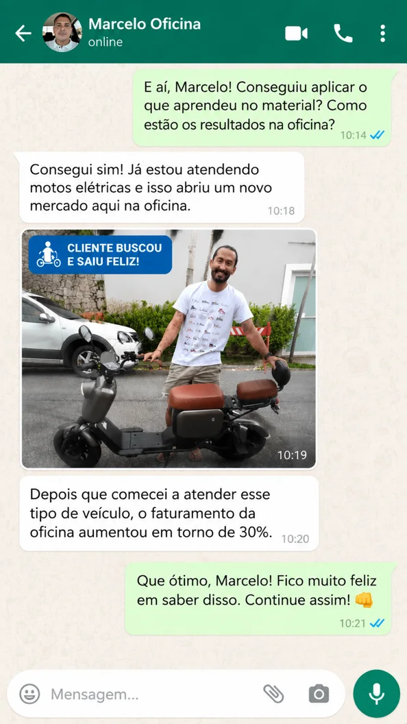 Exemplo fictício de conversa 3; não representa comprador ou resultado real
